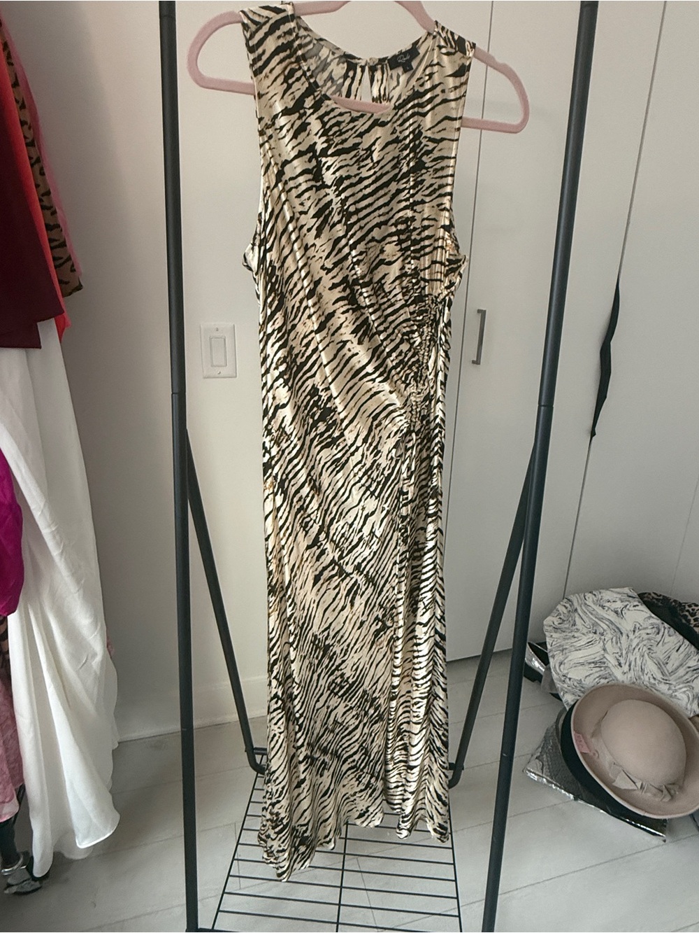 Rails Sleeveless Animal Print Maxi Dress - Black & Cream